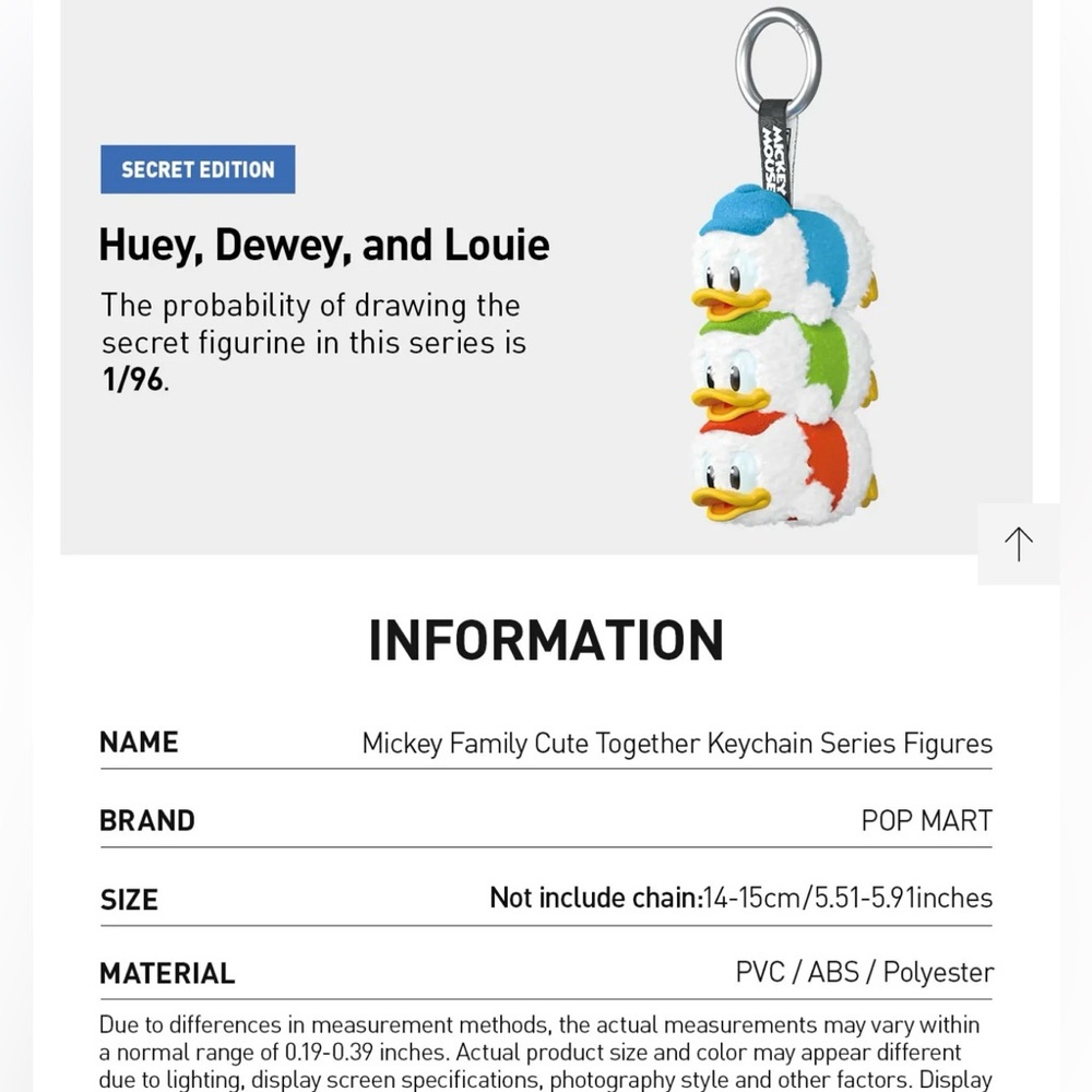 CONFIRMED CHIP Mickey Family Cute Together Keychain Series Figures Plush - Picture 11 of 12